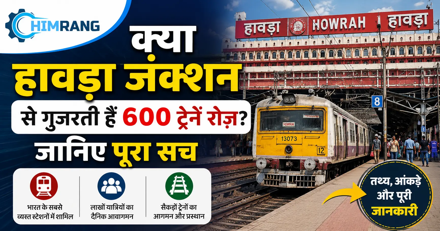 क्या हावड़ा जंक्शन से गुजरती हैं 600 ट्रेनें रोज़? जानिए पूरा सच